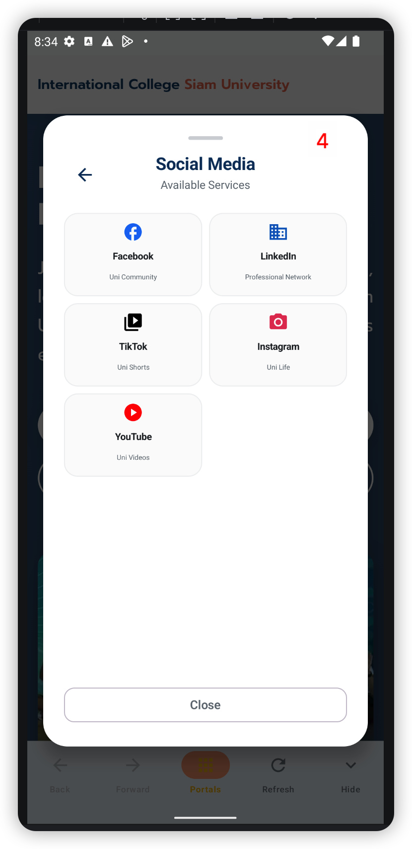 Social Media section